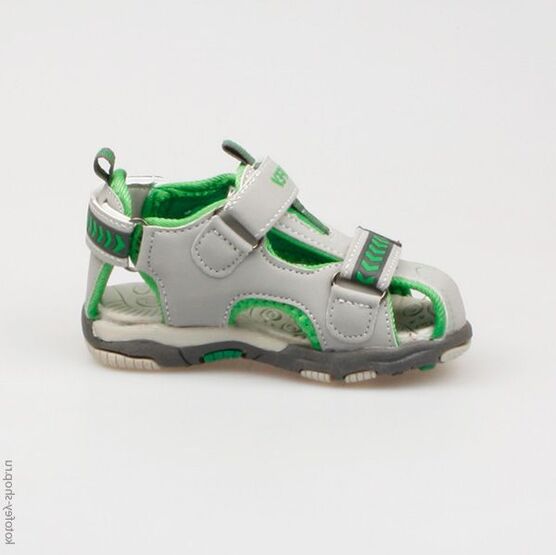223009-11 Пляжная обувь для мальчики сер-зел фото №2