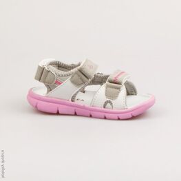 224004-12 Пляжная обувь для девочки бел-сер фото №2