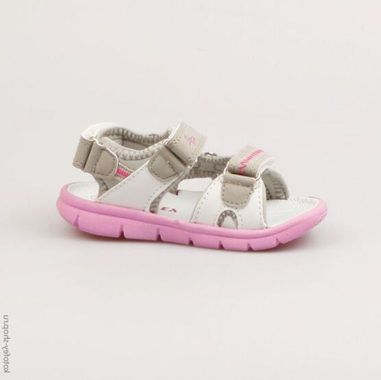 224004-12 Пляжная обувь для девочки бел-сер фото №2
