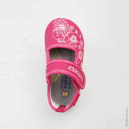 231064-14 Босоножки текстильные для девочки фуксия фото №4