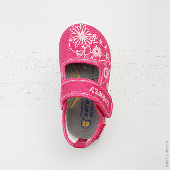 231064-14 Босоножки текстильные для девочки фуксия фото №4