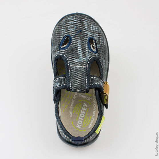 231073-71 Текстильная обувь для мальчики светло-синий фото №4