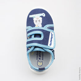 231086-11 Текстильная обувь для мальчики светло-синий фото №4