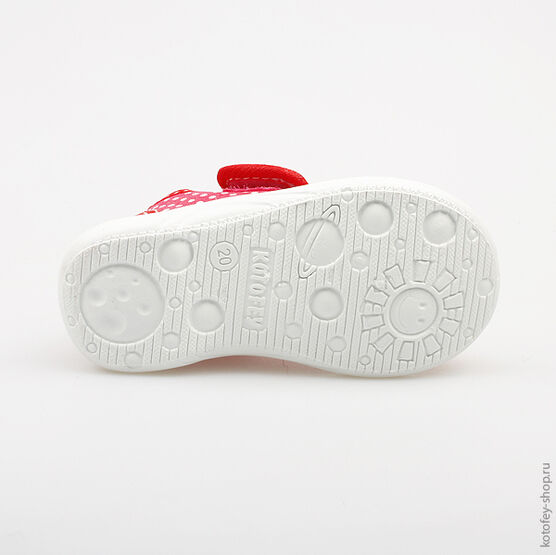 231089-12 Текстильная обувь для девочки кра-ора фото №3