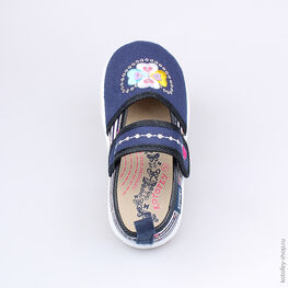 231103-11 Текстильная обувь для девочки светло-синий фото №4