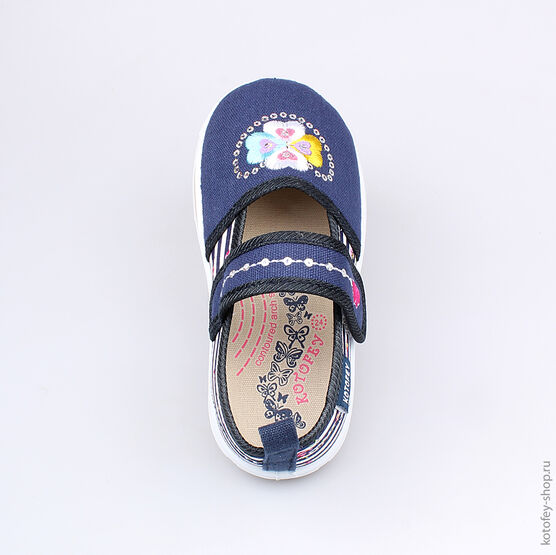 231103-11 Текстильная обувь для девочки светло-синий фото №4
