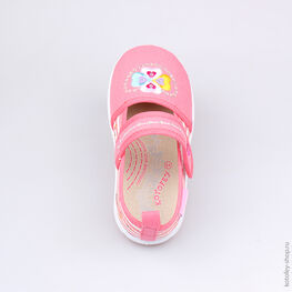 231103-12 Текстильная обувь для девочки коралл фото №4