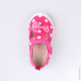 231104-12 Текстильная обувь для девочки фуксия фото №4