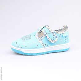 231105-12 Текстильная обувь для девочки голубой