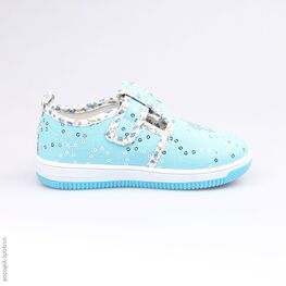 231105-12 Текстильная обувь для девочки голубой фото №2