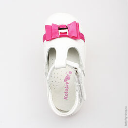 232063-22 Туфли для девочки бел-фук фото №4