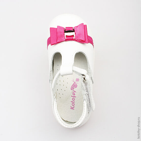 232063-22 Туфли для девочки бел-фук фото №4