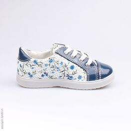 232069-24 Полуботинки для девочки син-бел фото №2