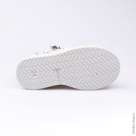 232069-24 Полуботинки для девочки син-бел фото №3