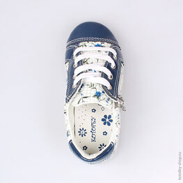 232069-24 Полуботинки для девочки син-бел фото №4