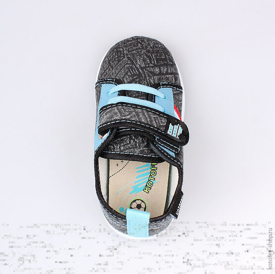 241013-11 Текстильная обувь для мальчики серый фото №4