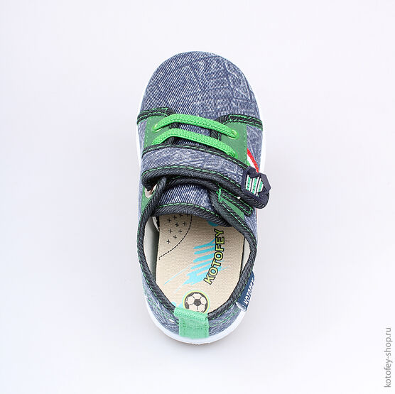 241013-12 Текстильная обувь для мальчики светло-синий фото №4