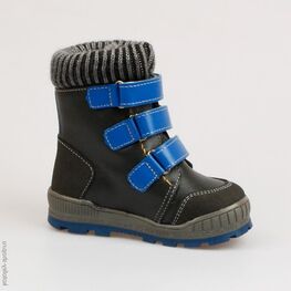 252097-43 Сапожки для мальчики сер-син фото №2