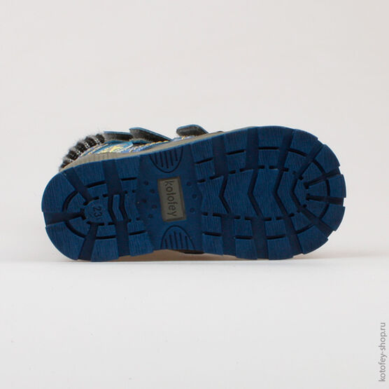 252097-43 Сапожки для мальчики сер-син фото №3