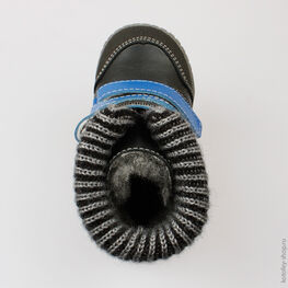 252097-43 Сапожки для мальчики сер-син фото №4