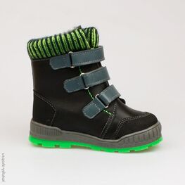 252097-44 Сапожки для мальчики чер-сал фото №2