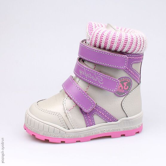 252097-45 Сапожки для девочки срб-фио