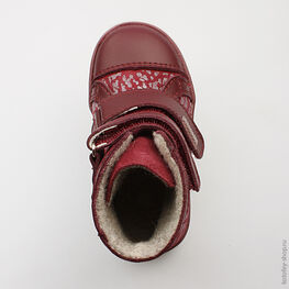 252109-31 Ботинки для девочки бордовый фото №4