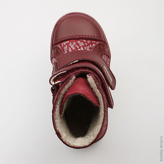 252109-31 Ботинки для девочки бордовый фото №4
