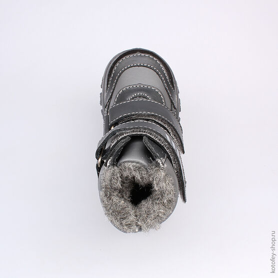 252112-42 Сапожки для мальчики серый фото №4