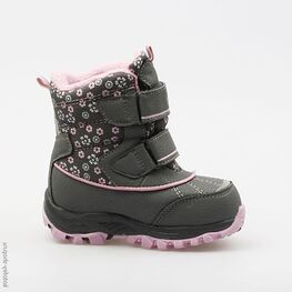 254934-41 Мембранные ботинки для девочки сер-роз фото №2