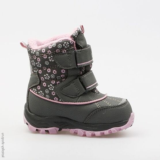 254934-41 Мембранные ботинки для девочки сер-роз фото №2