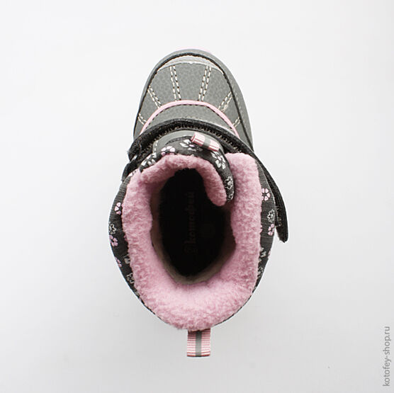 254934-41 Мембранные ботинки для девочки сер-роз фото №4