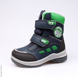 254937-41 Мембранные ботинки для мальчики син-зел