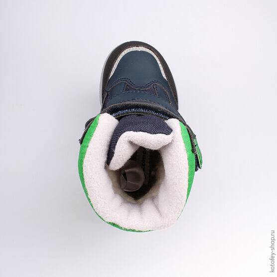 254937-41 Мембранные ботинки для мальчики син-зел фото №4