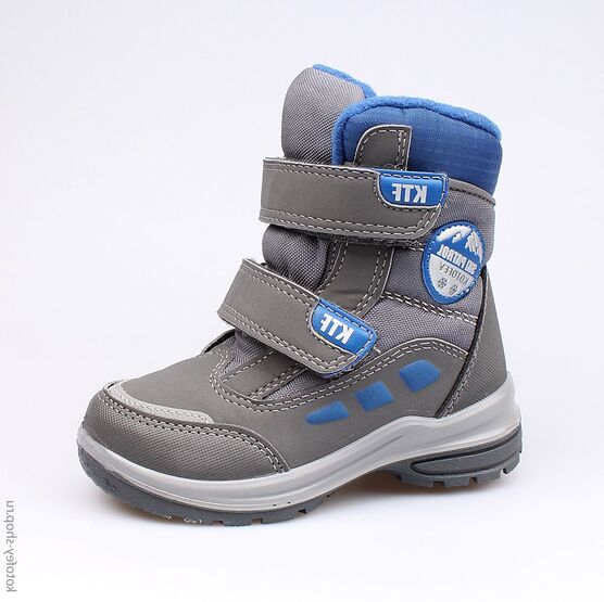 254937-42 Мембранные ботинки для мальчики сер-син