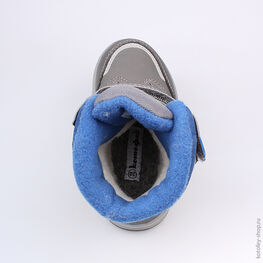 254937-42 Мембранные ботинки для мальчики сер-син фото №4