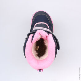 254942-41 Мембранные ботинки для девочки син-роз фото №4