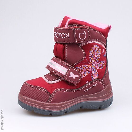 254942-42 Мембранные ботинки для девочки бордовый