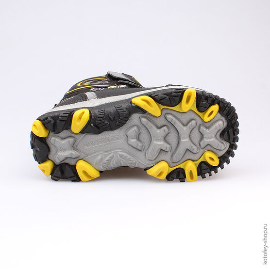 254944-41 Мембранные ботинки для мальчики чер-жел фото №3