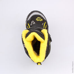 254944-41 Мембранные ботинки для мальчики чер-жел фото №4