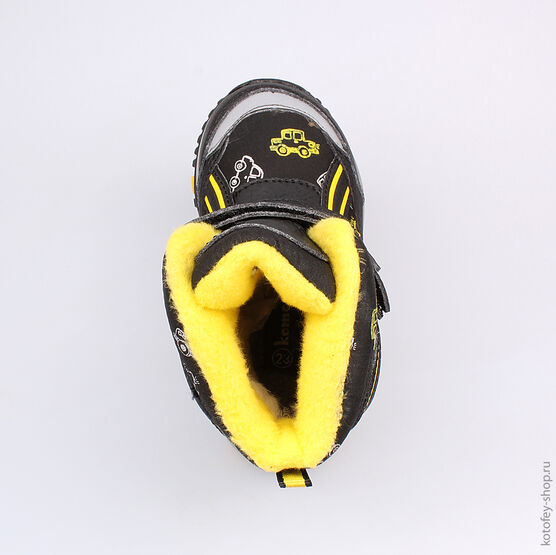 254944-41 Мембранные ботинки для мальчики чер-жел фото №4