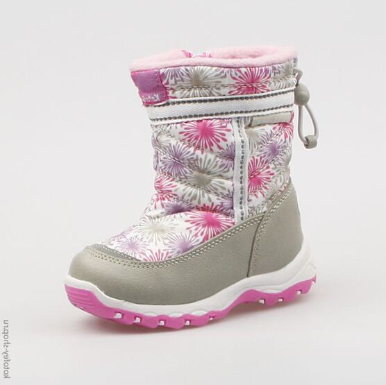 264912-41 Мембранные сапожки для девочки сер-роз