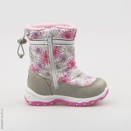 264912-41 Мембранные сапожки для девочки сер-роз фото №2