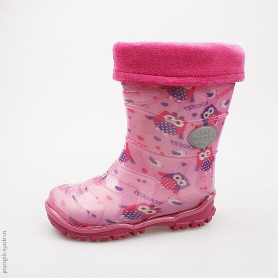 266010-11 Резиновые сапоги для девочки роз-цве