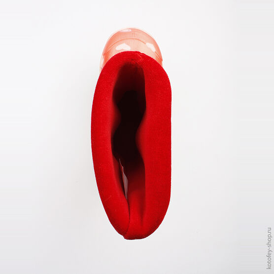 266011-11 Резиновые сапоги для девочки красный фото №4