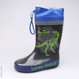 266013-11 Резиновые сапоги для мальчики сер-син-зел