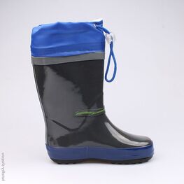 266013-11 Резиновые сапоги для мальчики сер-син-зел фото №2