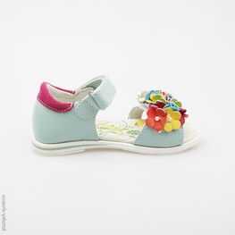 322022-21 Босоножки для девочки голубой фото №2