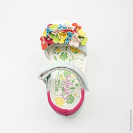 322022-21 Босоножки для девочки голубой фото №4