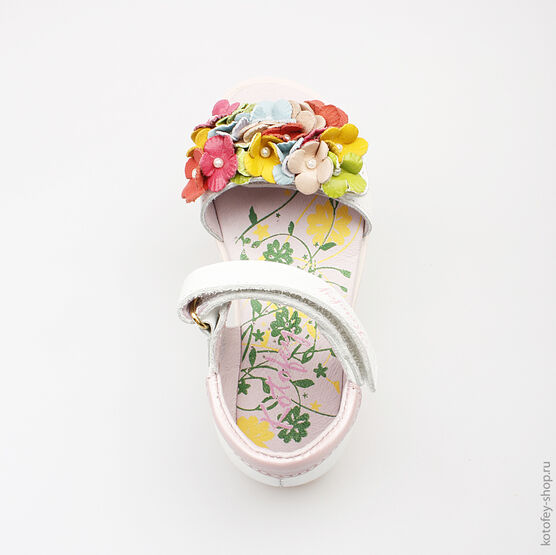 322022-22 Босоножки для девочки белый фото №4